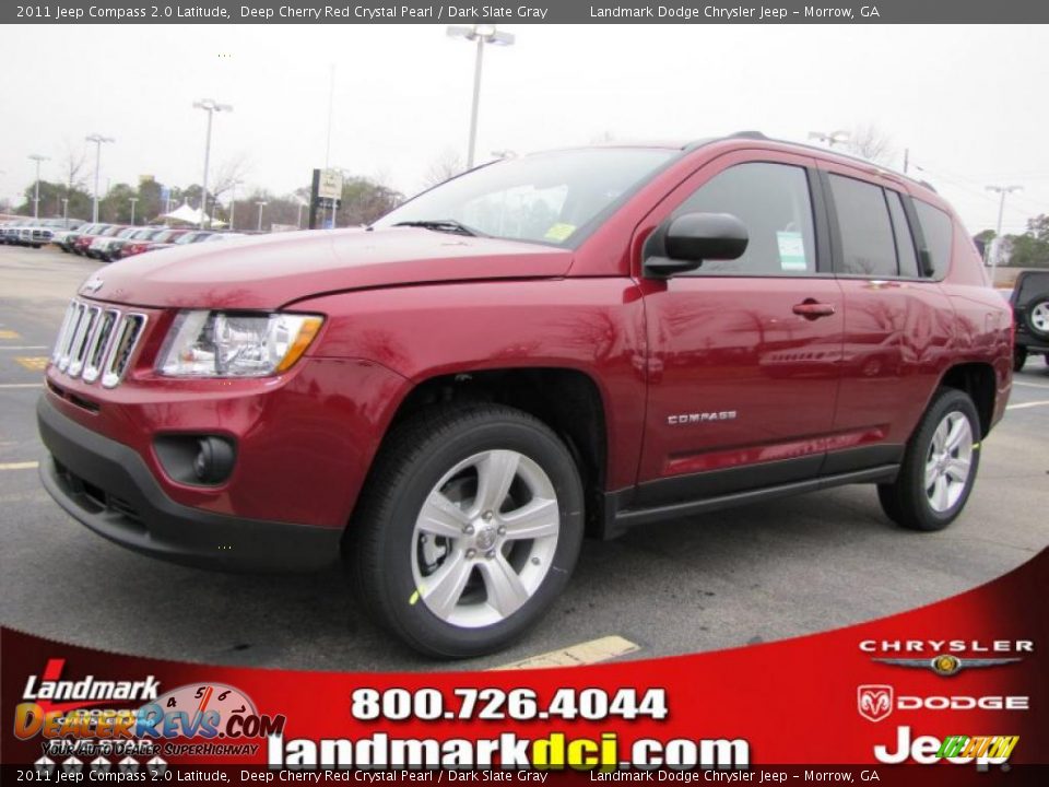 2011 Jeep Compass 2.0 Latitude Deep Cherry Red Crystal Pearl / Dark Slate Gray Photo #1