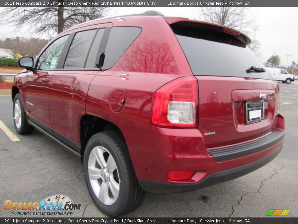 2011 Jeep Compass 2.0 Latitude Deep Cherry Red Crystal Pearl / Dark Slate Gray Photo #2