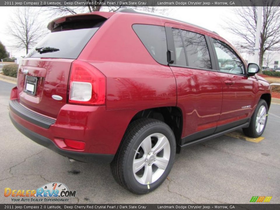 2011 Jeep Compass 2.0 Latitude Deep Cherry Red Crystal Pearl / Dark Slate Gray Photo #3