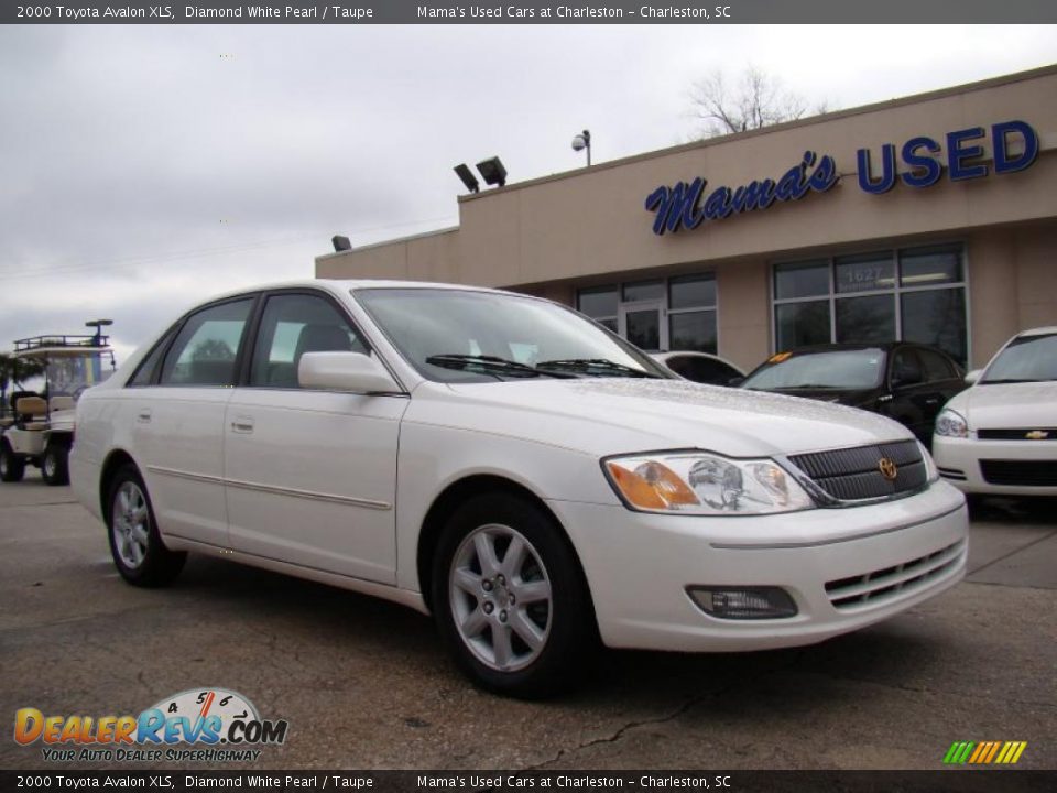 2000 Toyota Avalon XLS Diamond White Pearl / Taupe Photo #2