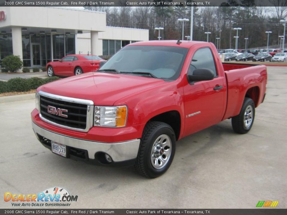 2008 GMC Sierra 1500 Regular Cab Fire Red / Dark Titanium Photo #1