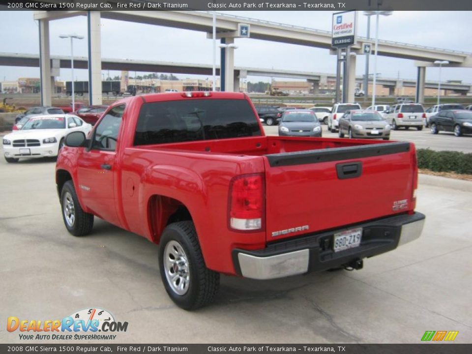 2008 GMC Sierra 1500 Regular Cab Fire Red / Dark Titanium Photo #3