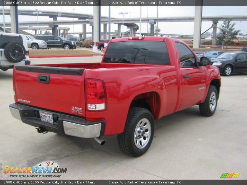 2008 GMC Sierra 1500 Regular Cab Fire Red / Dark Titanium Photo #5