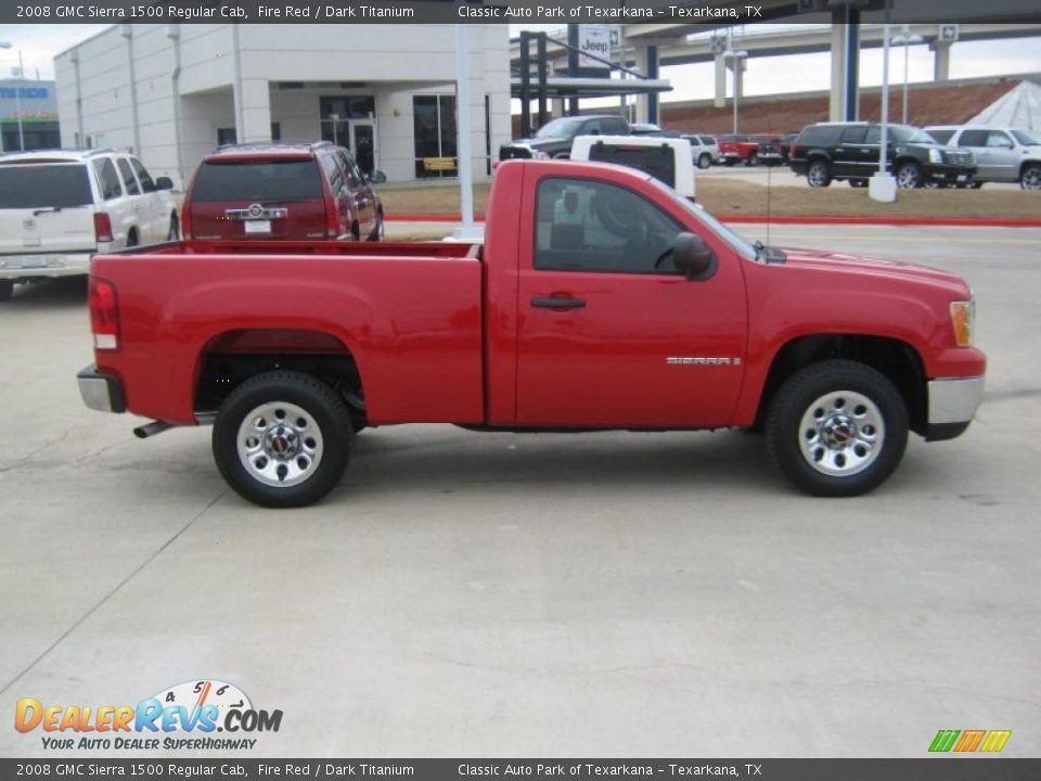 2008 GMC Sierra 1500 Regular Cab Fire Red / Dark Titanium Photo #6