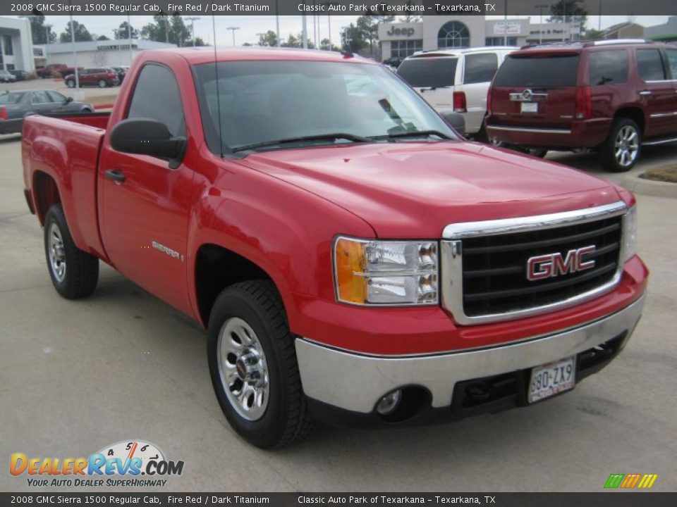 2008 GMC Sierra 1500 Regular Cab Fire Red / Dark Titanium Photo #7