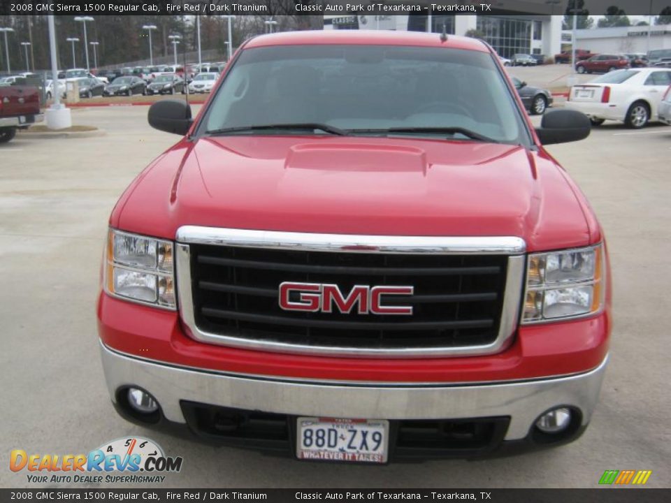 2008 GMC Sierra 1500 Regular Cab Fire Red / Dark Titanium Photo #8