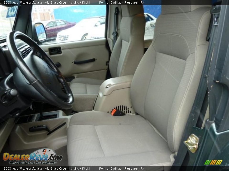 Khaki Interior - 2003 Jeep Wrangler Sahara 4x4 Photo #10