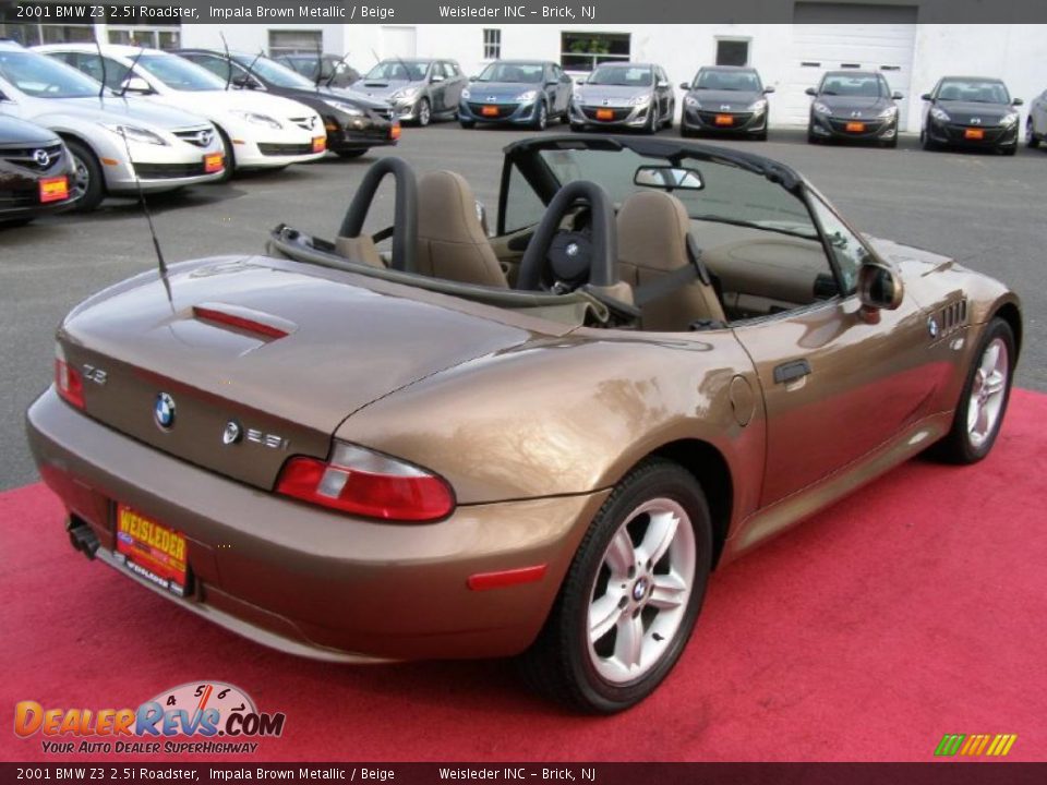 Impala Brown Metallic 2001 BMW Z3 2.5i Roadster Photo #6