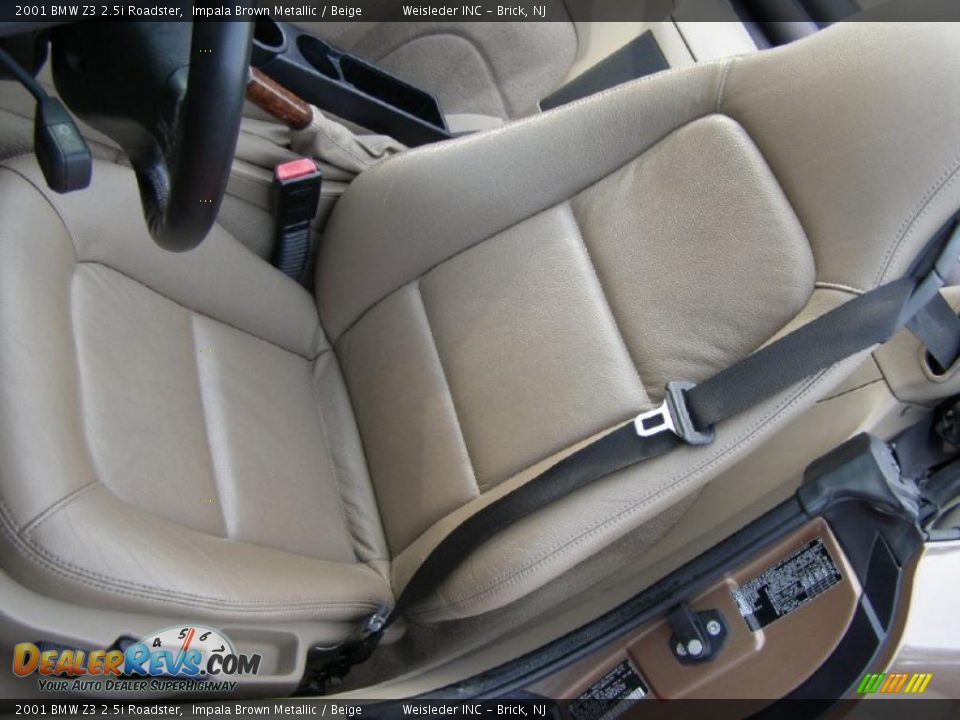 Beige Interior - 2001 BMW Z3 2.5i Roadster Photo #15