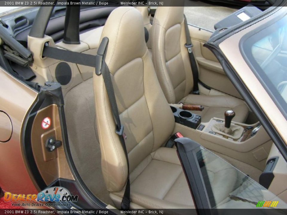 Beige Interior - 2001 BMW Z3 2.5i Roadster Photo #23