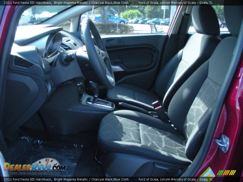 2011 Ford Fiesta SES Hatchback Bright Magenta Metallic / Charcoal Black/Blue Cloth Photo #5