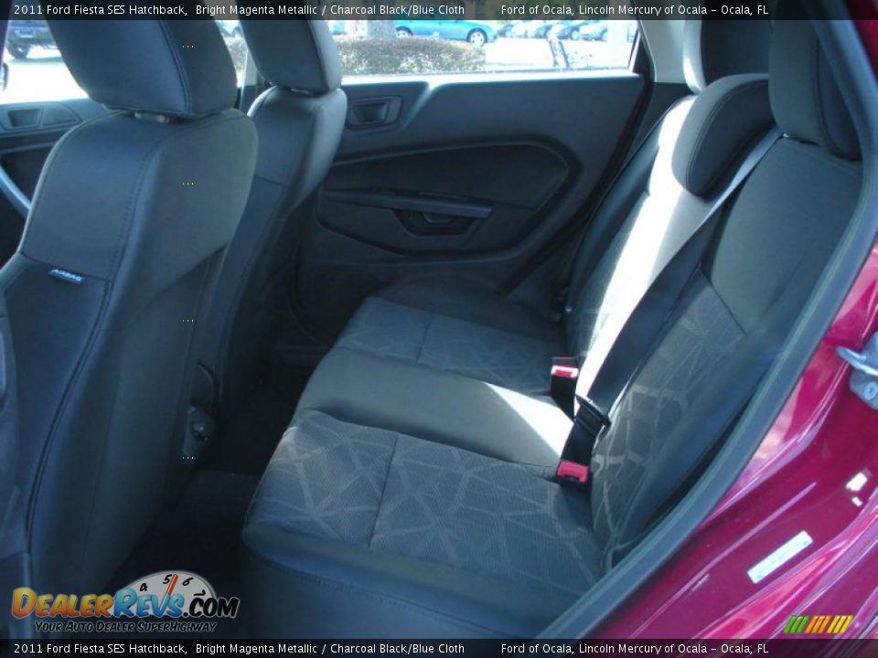 2011 Ford Fiesta SES Hatchback Bright Magenta Metallic / Charcoal Black/Blue Cloth Photo #6