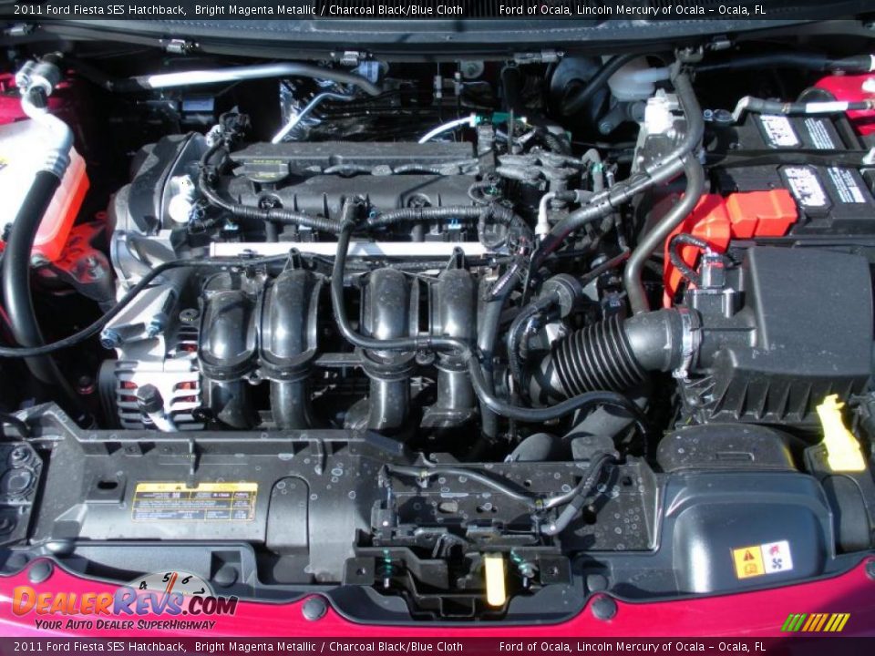 2011 Ford Fiesta SES Hatchback 1.6 Liter DOHC 16-Valve Ti-VCT Duratec 4 Cylinder Engine Photo #11