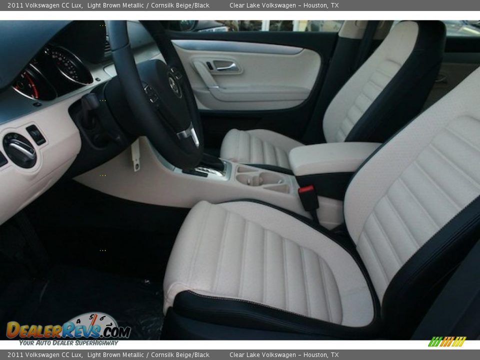 Cornsilk Beige/Black Interior - 2011 Volkswagen CC Lux Photo #9