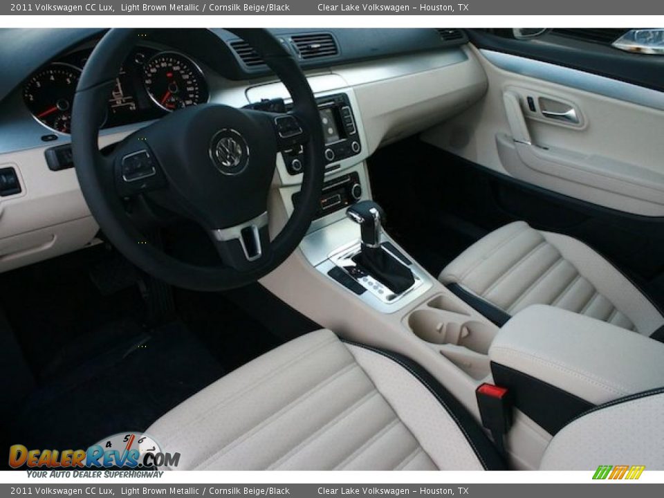 Cornsilk Beige/Black Interior - 2011 Volkswagen CC Lux Photo #10