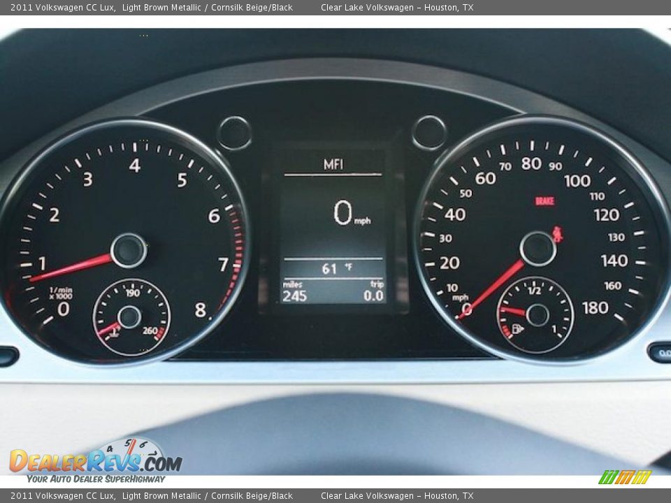 2011 Volkswagen CC Lux Gauges Photo #18