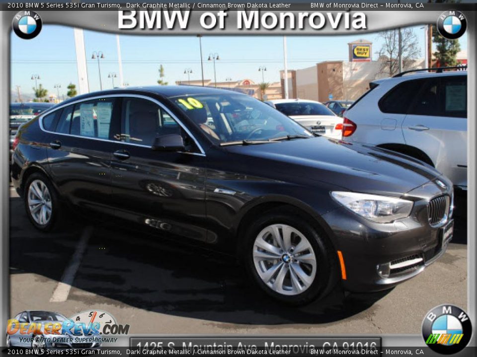 2010 BMW 5 Series 535i Gran Turismo Dark Graphite Metallic / Cinnamon Brown Dakota Leather Photo #1