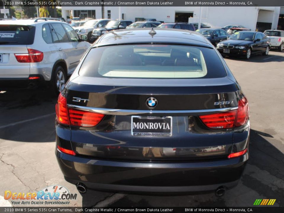 2010 BMW 5 Series 535i Gran Turismo Dark Graphite Metallic / Cinnamon Brown Dakota Leather Photo #8