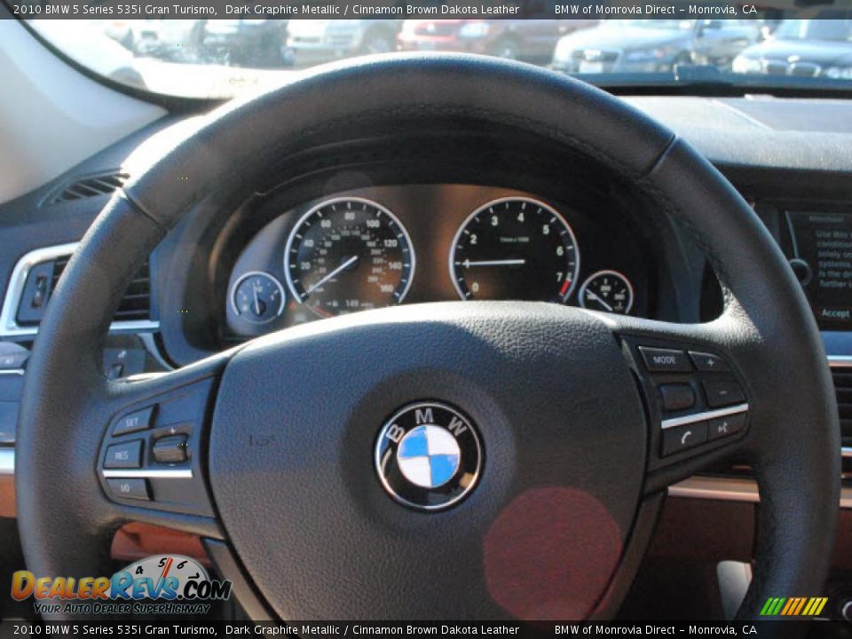 2010 BMW 5 Series 535i Gran Turismo Dark Graphite Metallic / Cinnamon Brown Dakota Leather Photo #19