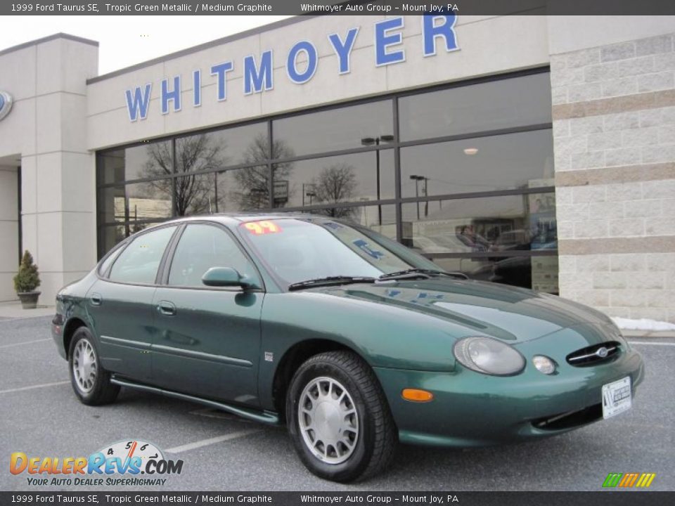 1999 Ford Taurus SE Tropic Green Metallic / Medium Graphite Photo #1