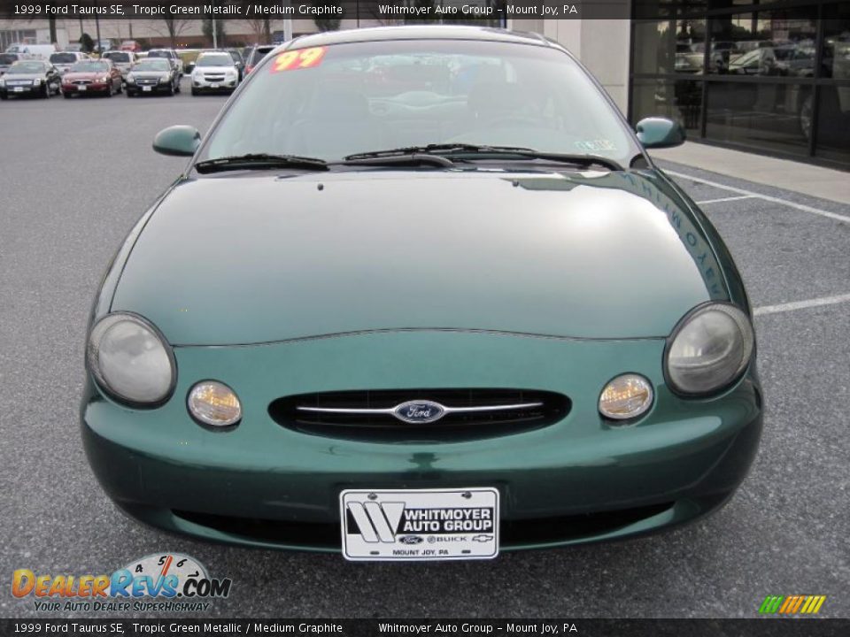 1999 Ford Taurus SE Tropic Green Metallic / Medium Graphite Photo #2