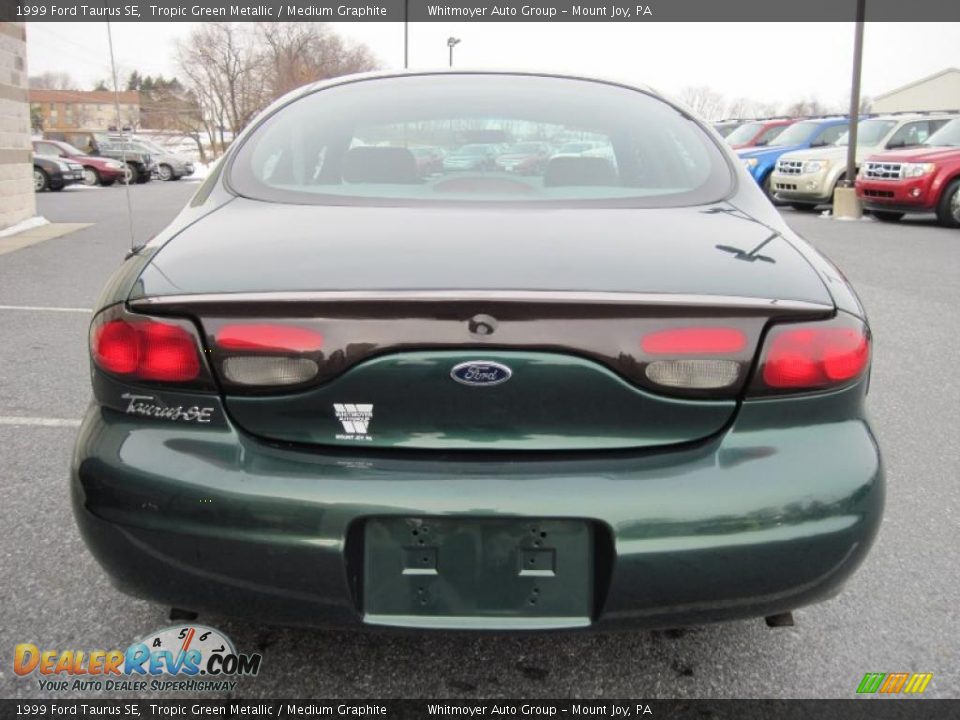 1999 Ford Taurus SE Tropic Green Metallic / Medium Graphite Photo #8