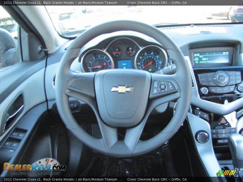 2011 Chevrolet Cruze LS Black Granite Metallic / Jet Black/Medium Titanium Photo #14