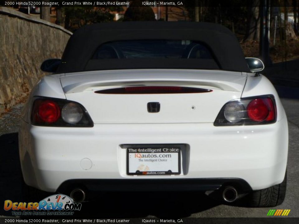 2000 Honda S2000 Roadster Grand Prix White / Black/Red Leather Photo #6