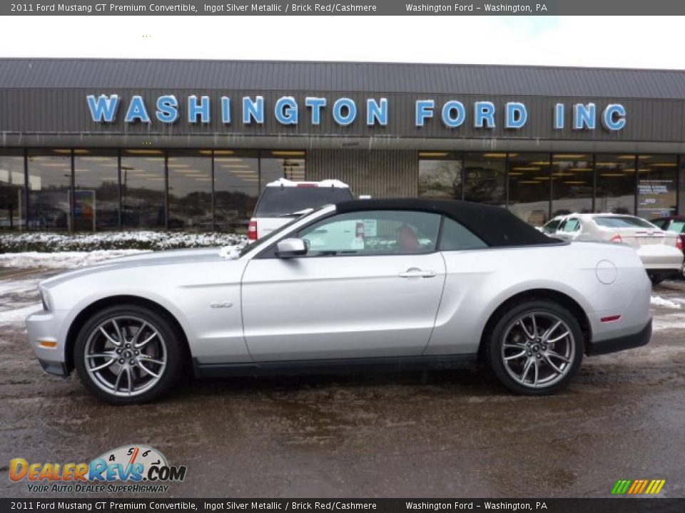 2011 Ford Mustang GT Premium Convertible Ingot Silver Metallic / Brick Red/Cashmere Photo #1