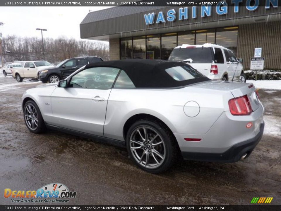 2011 Ford Mustang GT Premium Convertible Ingot Silver Metallic / Brick Red/Cashmere Photo #2