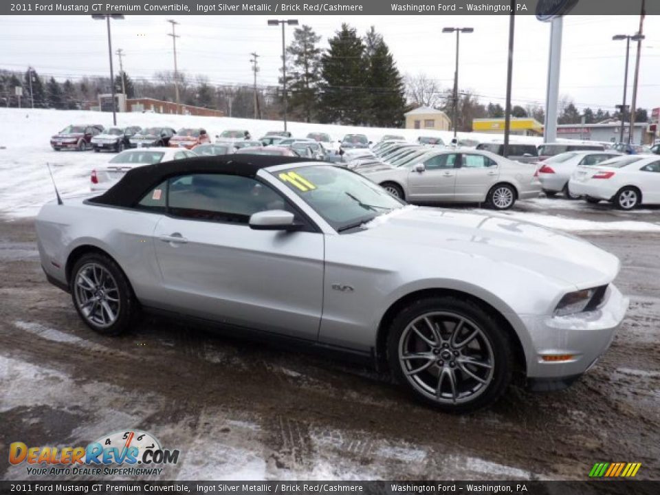 Ingot Silver Metallic 2011 Ford Mustang GT Premium Convertible Photo #6