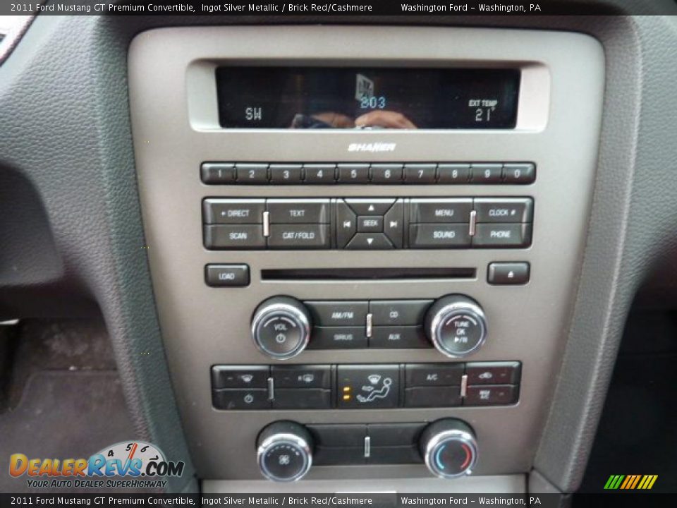 Controls of 2011 Ford Mustang GT Premium Convertible Photo #18