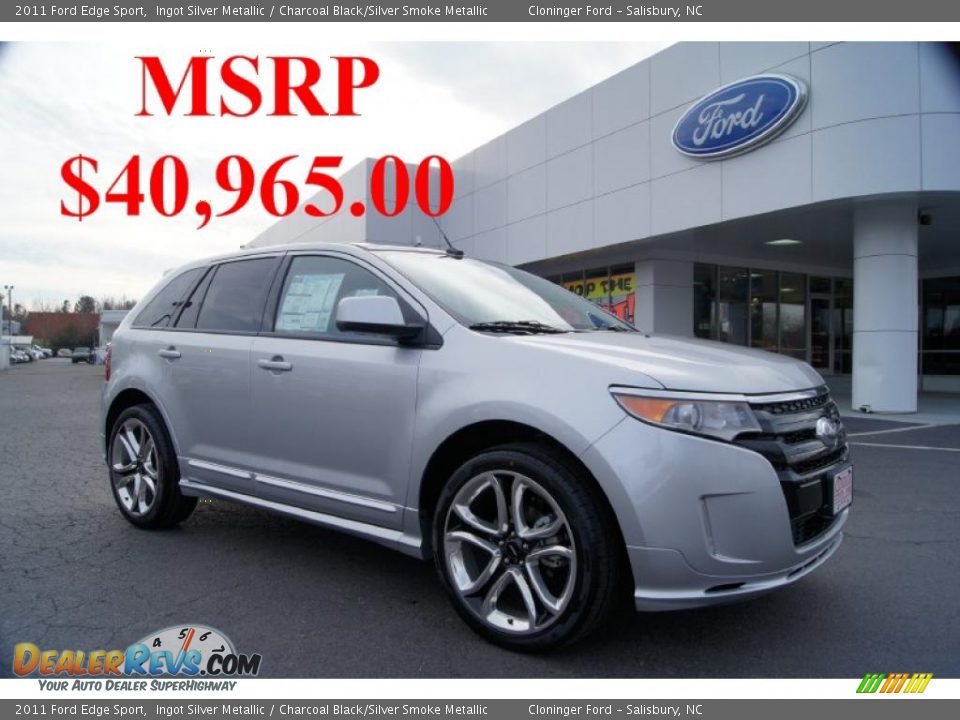 2011 Ford Edge Sport Ingot Silver Metallic / Charcoal Black/Silver Smoke Metallic Photo #1