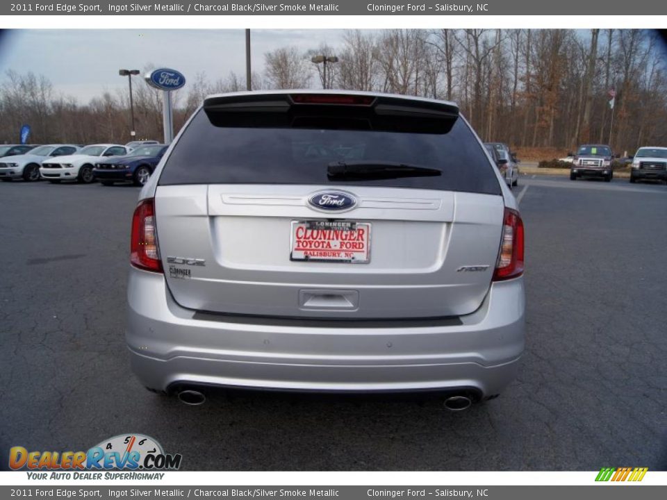 2011 Ford Edge Sport Ingot Silver Metallic / Charcoal Black/Silver Smoke Metallic Photo #4