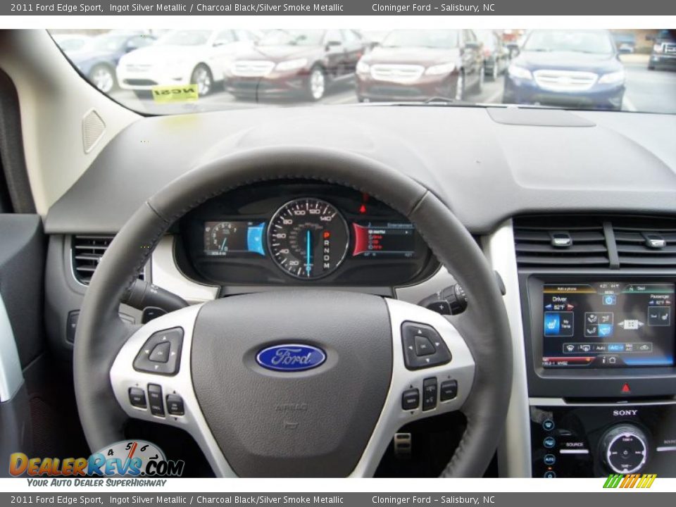 2011 Ford Edge Sport Ingot Silver Metallic / Charcoal Black/Silver Smoke Metallic Photo #32