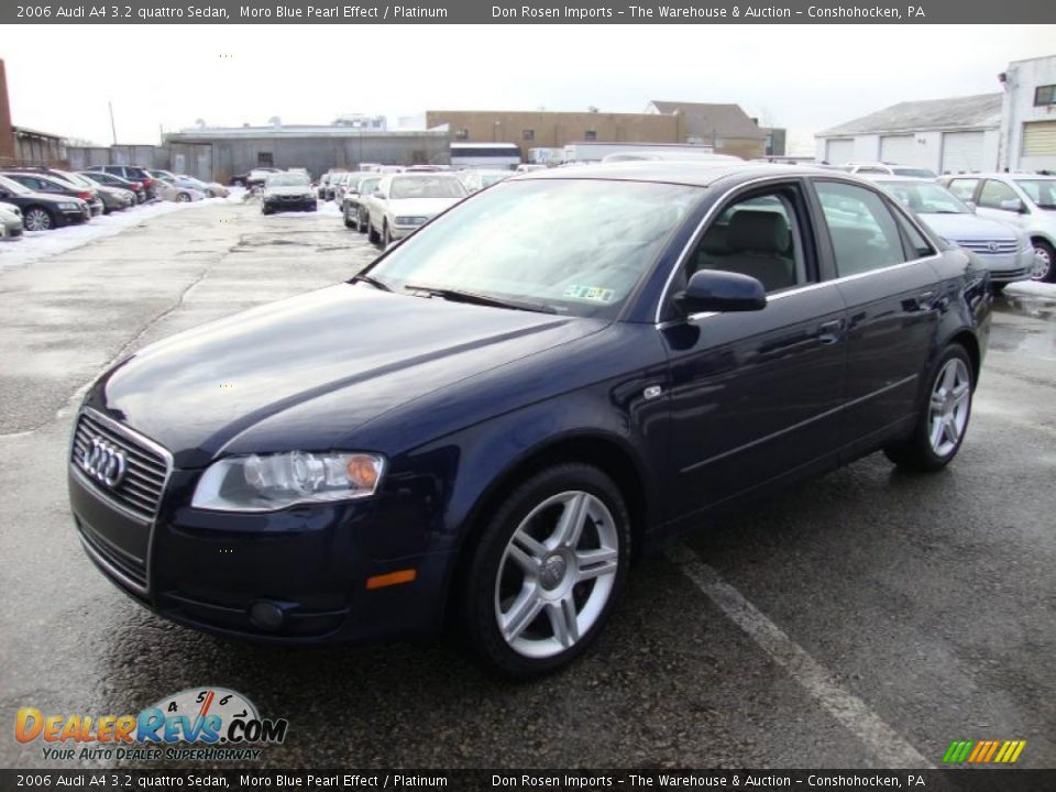 2006 Audi A4 3.2 quattro Sedan Moro Blue Pearl Effect / Platinum Photo #2