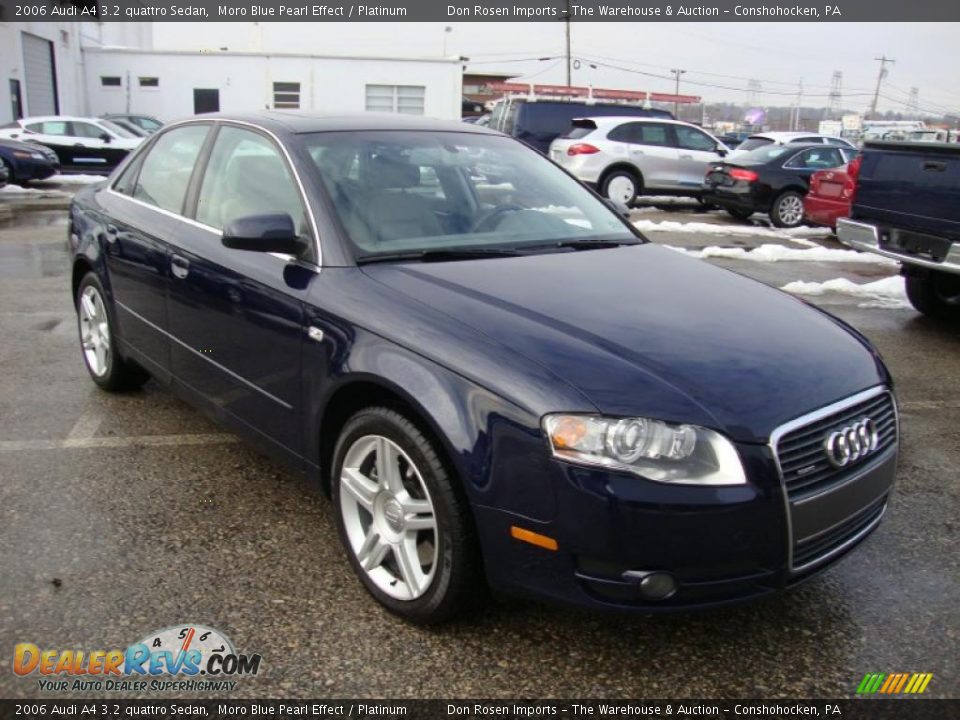 2006 Audi A4 3.2 quattro Sedan Moro Blue Pearl Effect / Platinum Photo #4