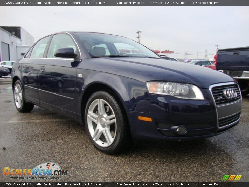 2006 Audi A4 3.2 quattro Sedan Moro Blue Pearl Effect / Platinum Photo #5