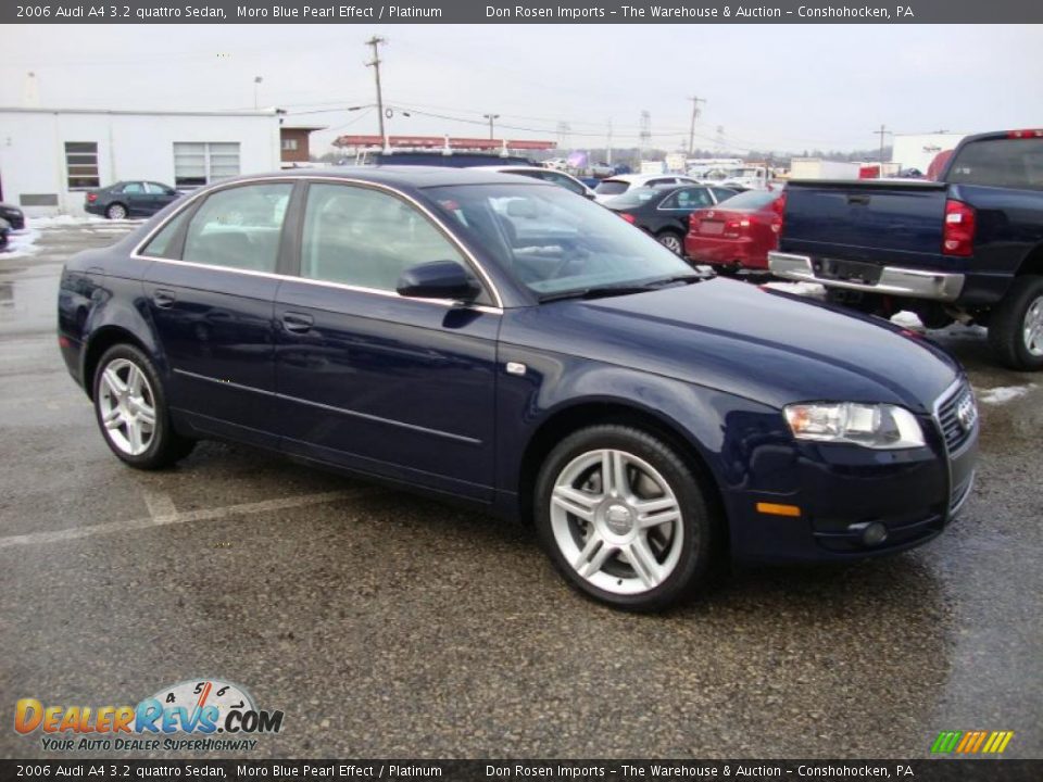 2006 Audi A4 3.2 quattro Sedan Moro Blue Pearl Effect / Platinum Photo #6