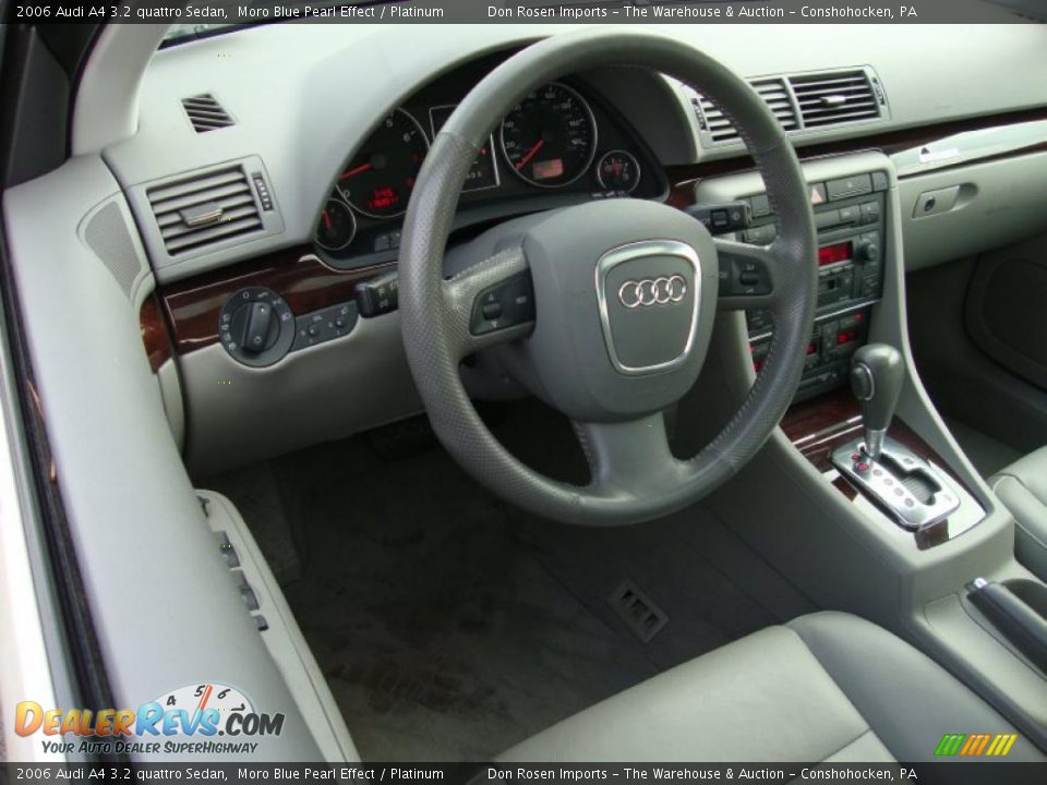 2006 Audi A4 3.2 quattro Sedan Moro Blue Pearl Effect / Platinum Photo #12