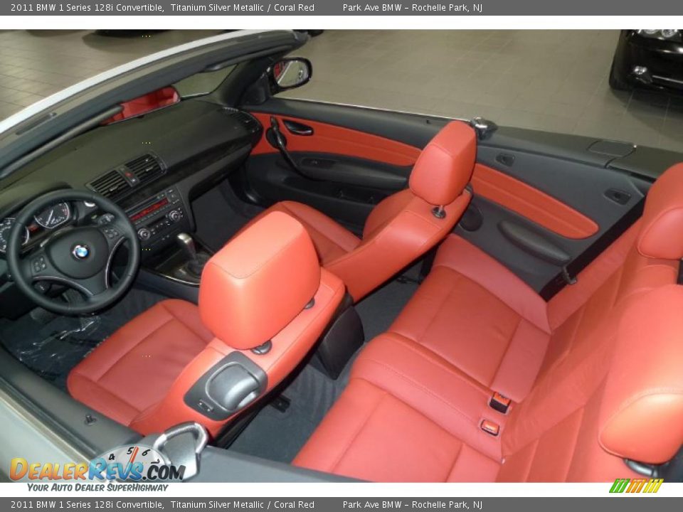 Coral Red Interior 2011 Bmw 1 Series 128i Convertible