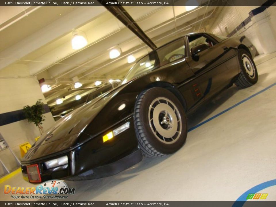 1985 Chevrolet Corvette Coupe Black / Carmine Red Photo #1