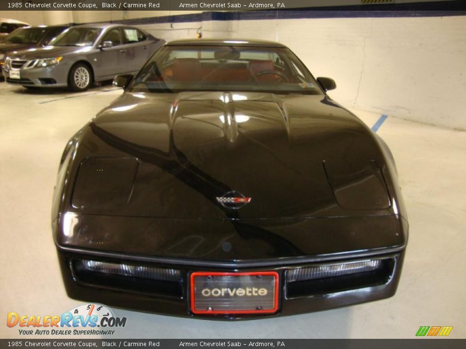 1985 Chevrolet Corvette Coupe Black / Carmine Red Photo #3