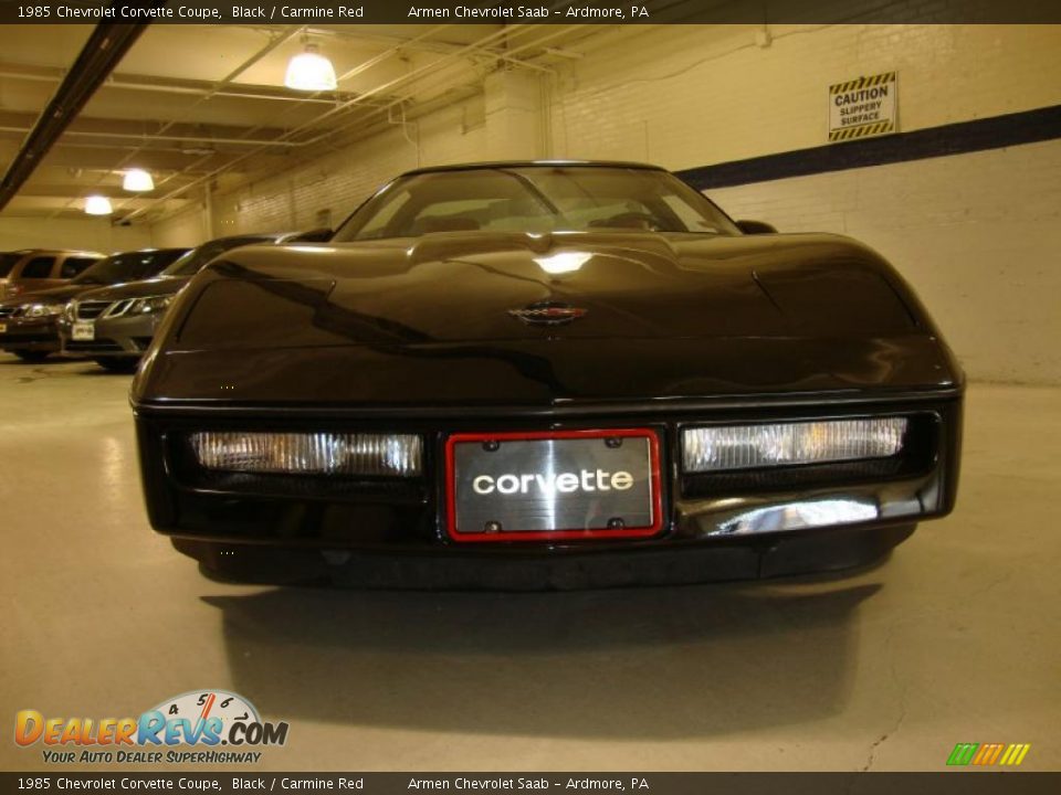 1985 Chevrolet Corvette Coupe Black / Carmine Red Photo #4