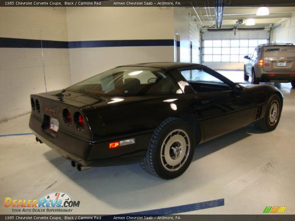 1985 Chevrolet Corvette Coupe Black / Carmine Red Photo #8