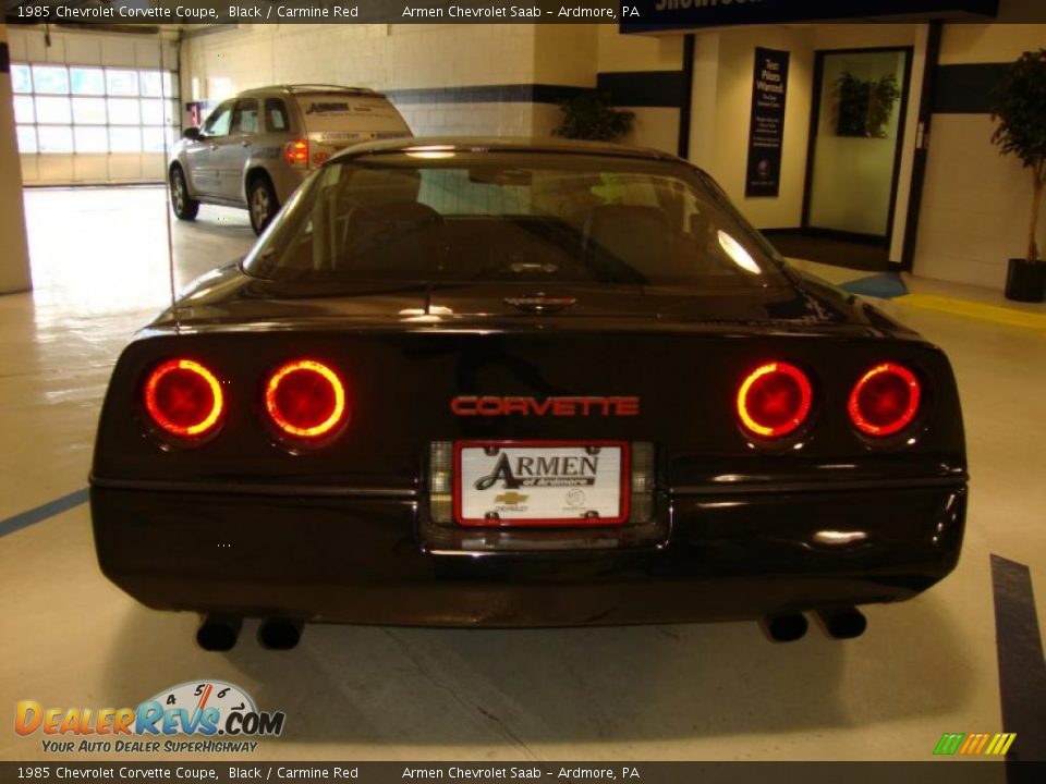 1985 Chevrolet Corvette Coupe Black / Carmine Red Photo #9