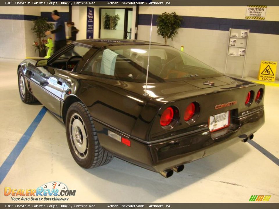 1985 Chevrolet Corvette Coupe Black / Carmine Red Photo #10