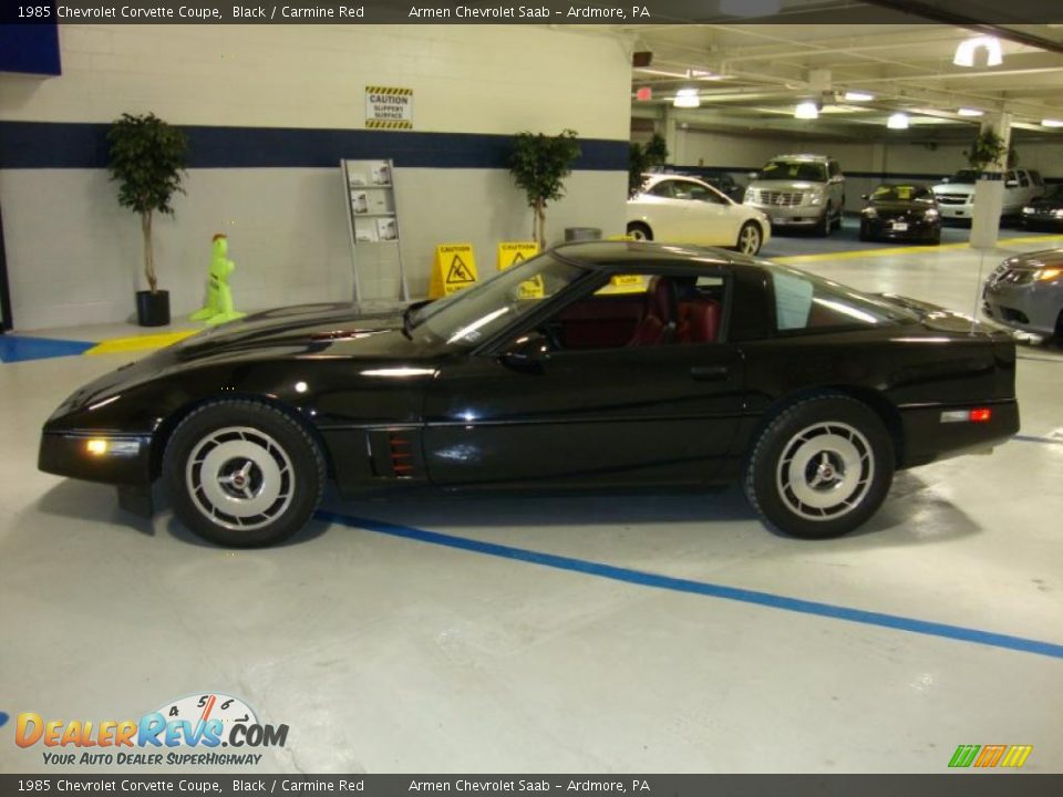 1985 Chevrolet Corvette Coupe Black / Carmine Red Photo #11