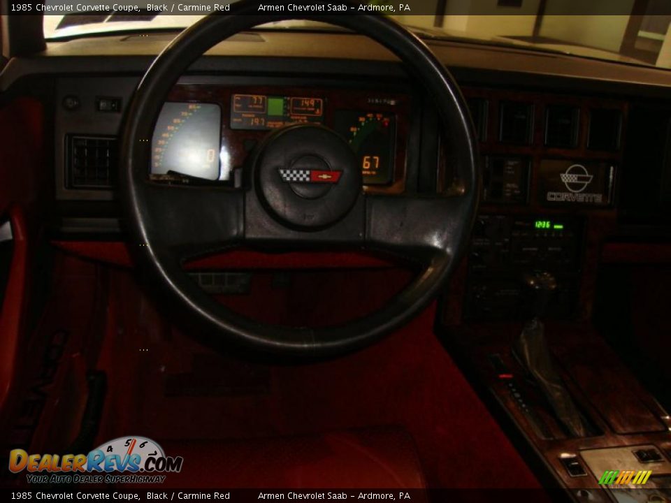 1985 Chevrolet Corvette Coupe Black / Carmine Red Photo #24