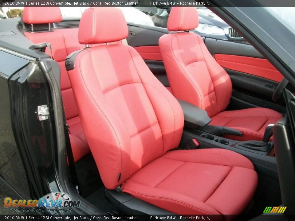 Coral Red Boston Leather Interior - 2010 BMW 1 Series 128i Convertible Photo #28